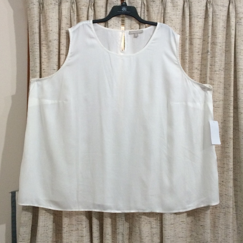 Woman Within Sleeveless Scoop Neck Blouse - 26/28